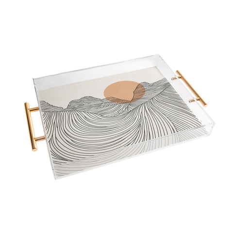 Iveta Abolina Mountain Line Series No 2 Acrylic Tray