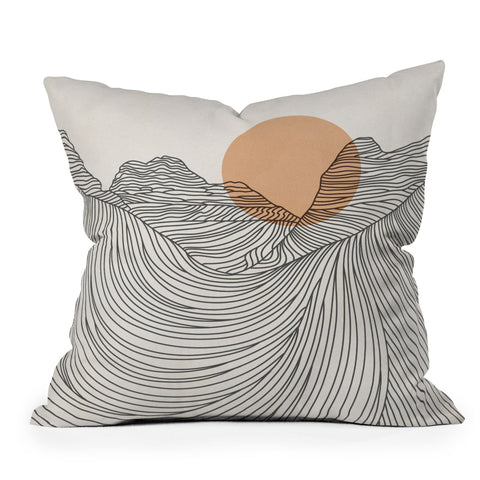 Iveta Abolina Mountain Line Series No 2 Outdoor Throw Pillow