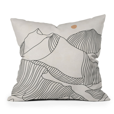 Iveta Abolina Mountain Line Series No 3 Outdoor Throw Pillow