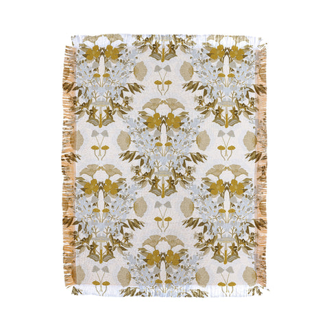 Iveta Abolina Mushroom Garden Throw Blanket