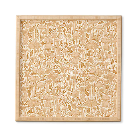 Iveta Abolina Mushrooms Cream Framed Wall Art