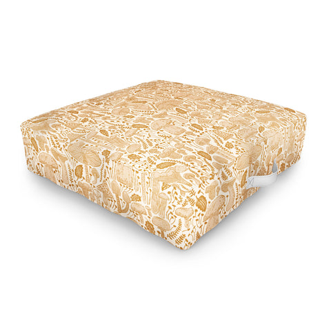 Iveta Abolina Mushrooms Cream Outdoor Floor Cushion