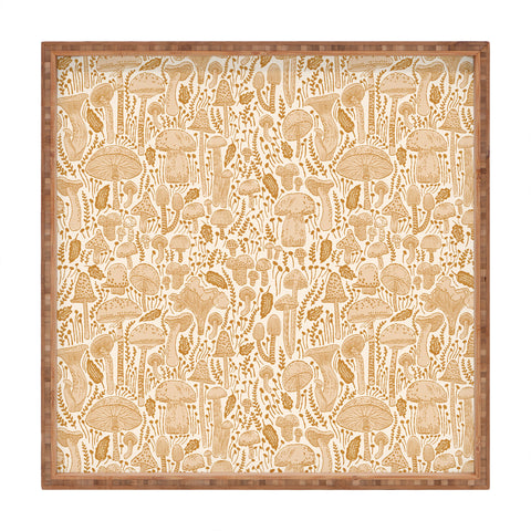 Iveta Abolina Mushrooms Cream Square Tray