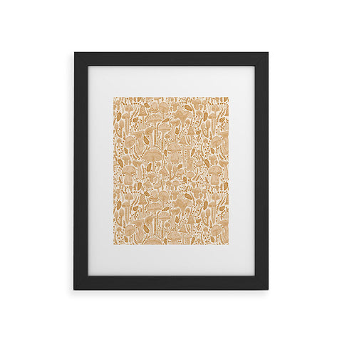 Iveta Abolina Mushrooms Cream Framed Art Print