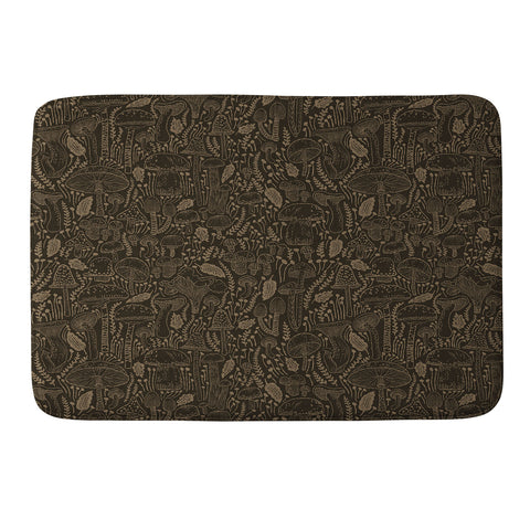 Iveta Abolina Mushrooms Dark Brown Memory Foam Bath Mat