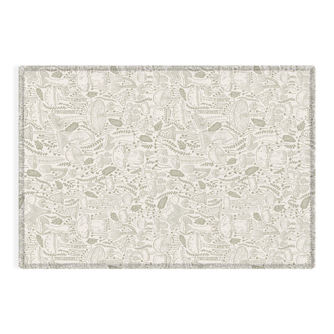 Iveta Abolina Mushrooms Sage Outdoor Rug