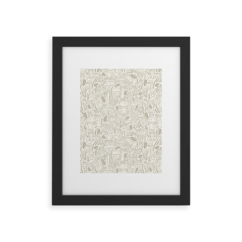 Iveta Abolina Mushrooms Sage Framed Art Print