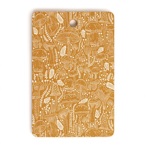 Iveta Abolina Mushrooms Tawny Cutting Board Rectangle
