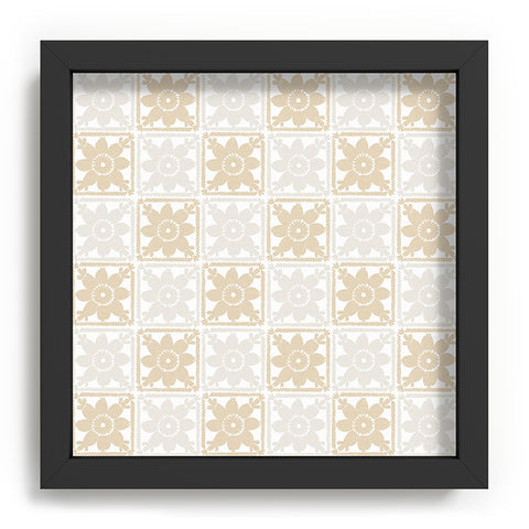 Iveta Abolina Neutral Crochet Checker Recessed Framing Square