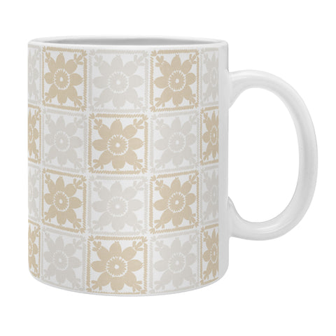 Iveta Abolina Neutral Crochet Checker Coffee Mug