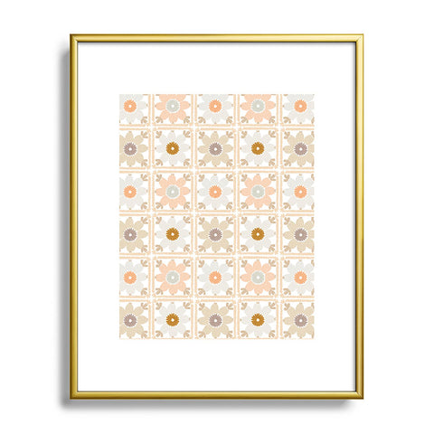 Iveta Abolina Neutral Crochet Metal Framed Art Print