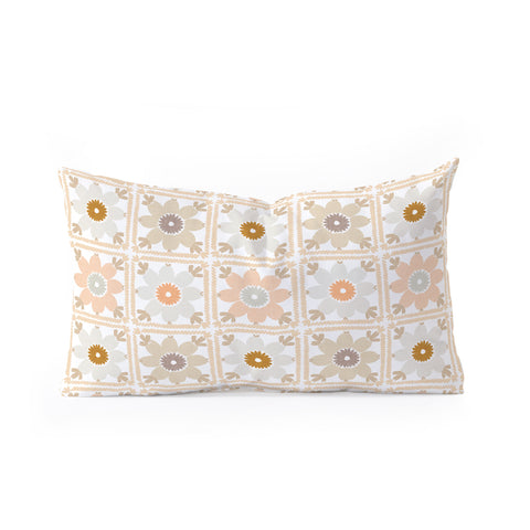 Iveta Abolina Neutral Crochet Oblong Throw Pillow