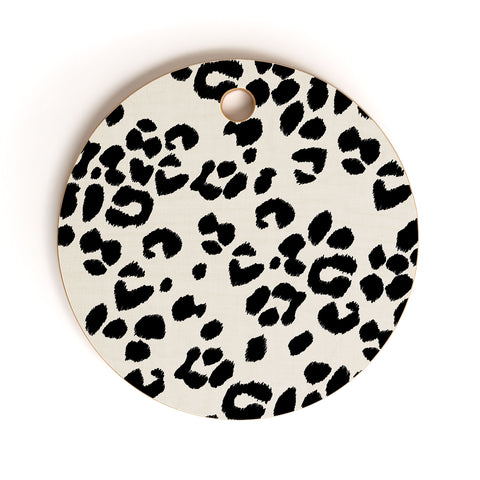 Iveta Abolina Neutral Leopard Cutting Board Round