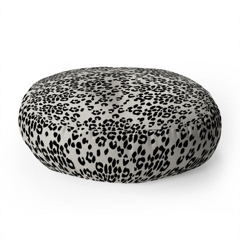 Iveta Abolina Neutral Leopard Floor Pillow Round