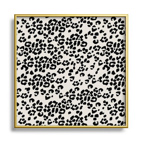 Iveta Abolina Neutral Leopard Square Metal Framed Art Print