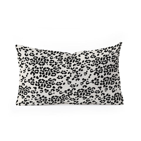 Iveta Abolina Neutral Leopard Oblong Throw Pillow