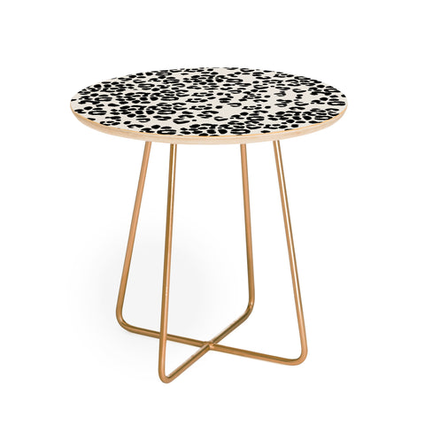 Iveta Abolina Neutral Leopard Round Side Table
