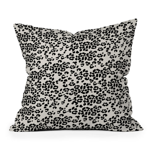 Iveta Abolina Neutral Leopard Outdoor Throw Pillow