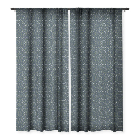 Iveta Abolina Nordic Olive Blue Sheer Window Curtain