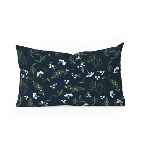 Iveta Abolina Nordic Olive Blue Oblong Throw Pillow