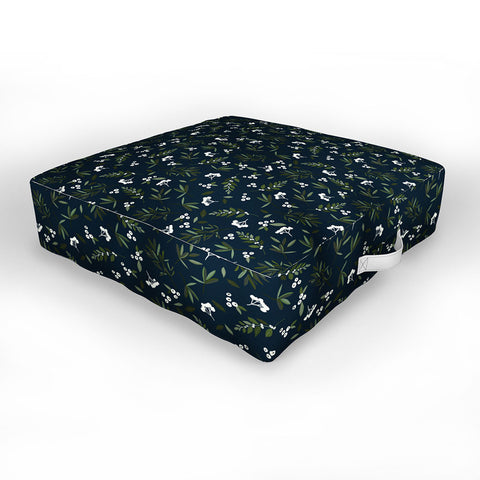 Iveta Abolina Nordic Olive Blue Outdoor Floor Cushion