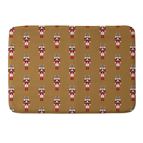 Iveta Abolina Nutcrackers Mustard Memory Foam Bath Mat