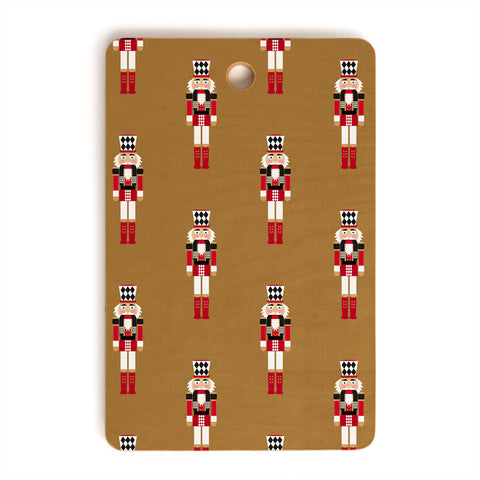 Iveta Abolina Nutcrackers Mustard Cutting Board Rectangle