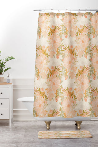 Iveta Abolina Orlando Bloom Cream Shower Curtain And Mat