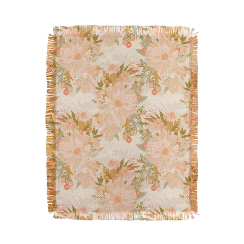 Iveta Abolina Orlando Bloom Cream Throw Blanket