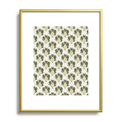 Iveta Abolina Palm Cream Metal Framed Art Print