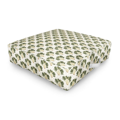 Iveta Abolina Palm Cream Outdoor Floor Cushion