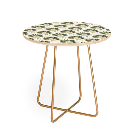 Iveta Abolina Palm Cream Round Side Table