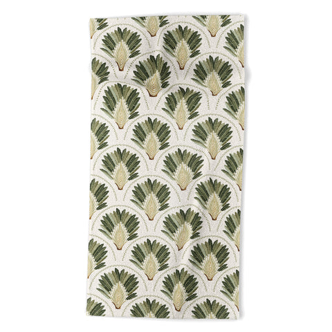 Iveta Abolina Palm Cream Beach Towel