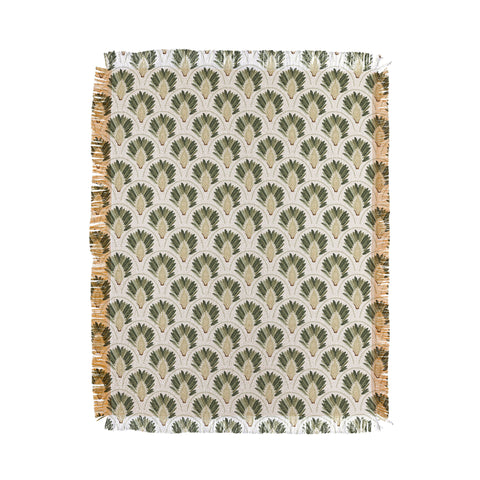 Iveta Abolina Palm Cream Throw Blanket