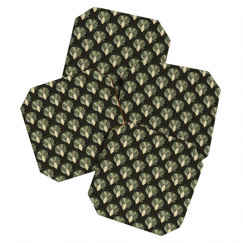 Iveta Abolina Palm Deep Green Coaster Set