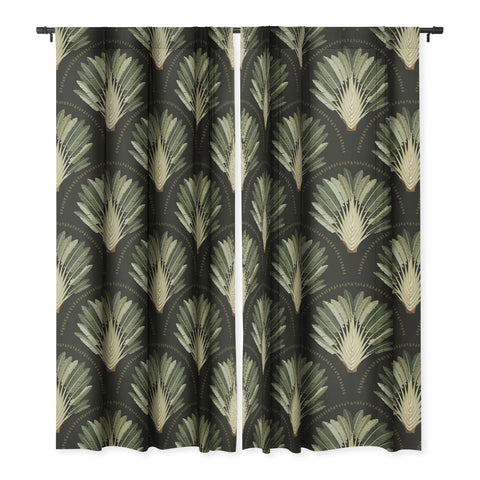 Iveta Abolina Palm Deep Green Blackout Window Curtain
