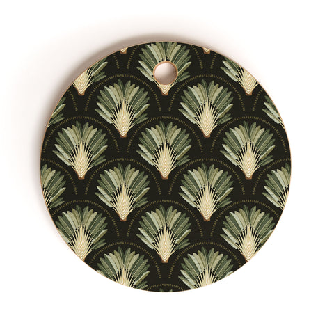 Iveta Abolina Palm Deep Green Cutting Board Round