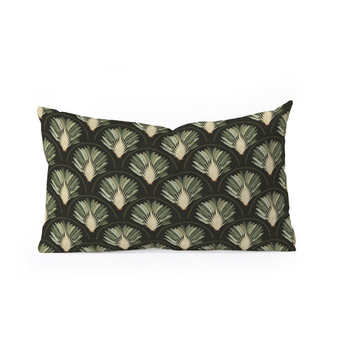 Iveta Abolina Palm Deep Green Oblong Throw Pillow