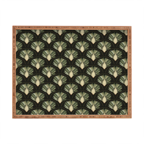 Iveta Abolina Palm Deep Green Rectangular Tray