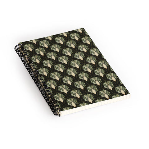 Iveta Abolina Palm Deep Green Spiral Notebook