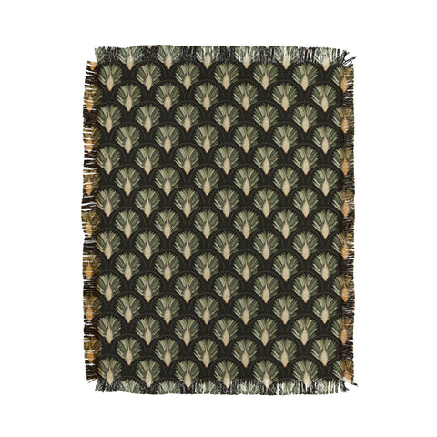 Iveta Abolina Palm Deep Green Throw Blanket