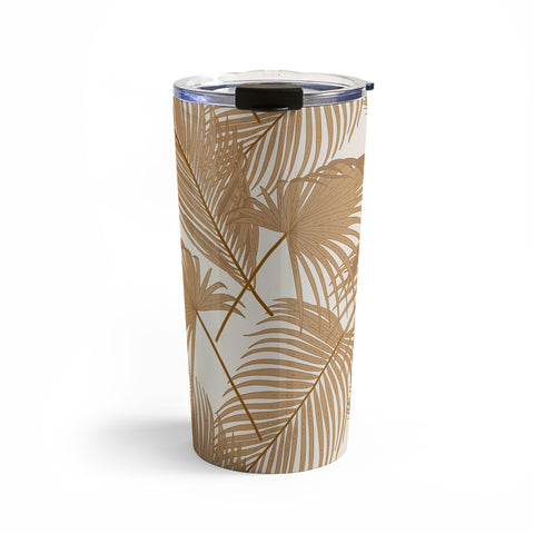 Iveta Abolina Palm Leaves Beige Travel Mug