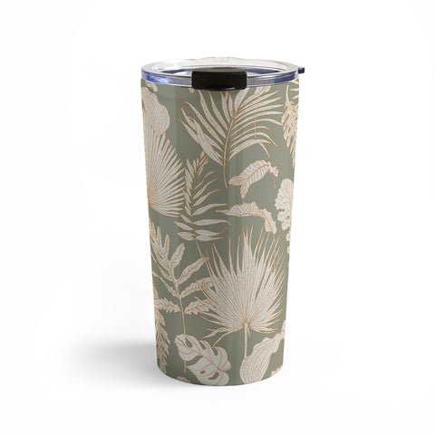 Iveta Abolina Palm Leaves Sage Travel Mug