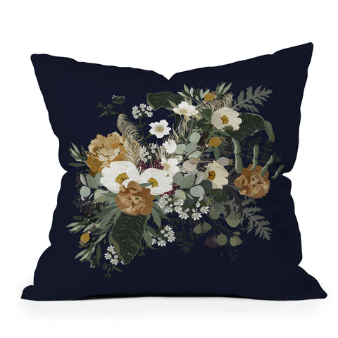 Iveta Abolina Paloma Blue Night Outdoor Throw Pillow