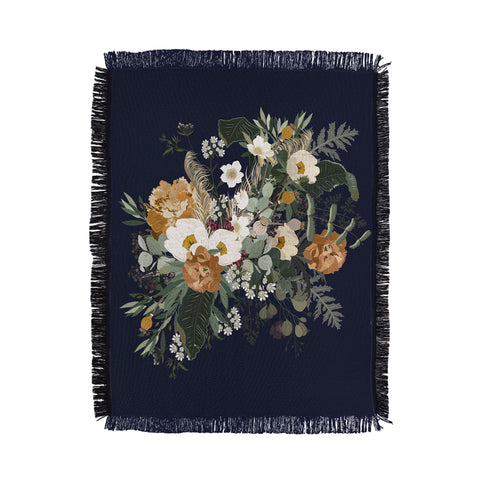 Iveta Abolina Paloma Blue Night Throw Blanket
