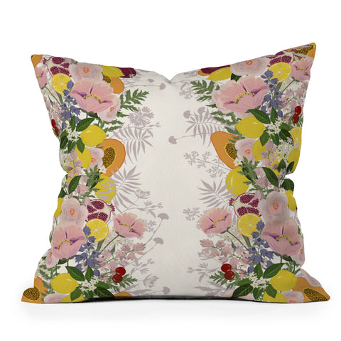 Iveta Abolina Papaya Prosecco Outdoor Throw Pillow