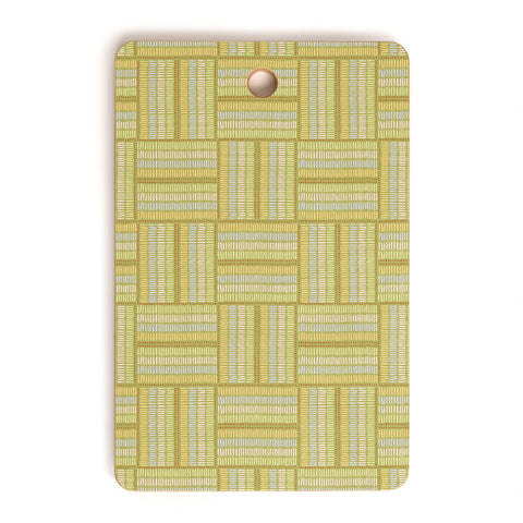 Iveta Abolina Pastel Check Green Cutting Board Rectangle