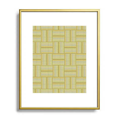Iveta Abolina Pastel Check Green Metal Framed Art Print