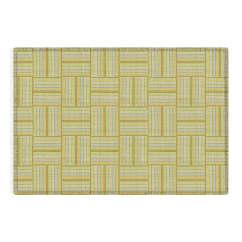 Iveta Abolina Pastel Check Green Outdoor Rug