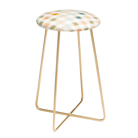 Iveta Abolina Pastel Checker Counter Stool